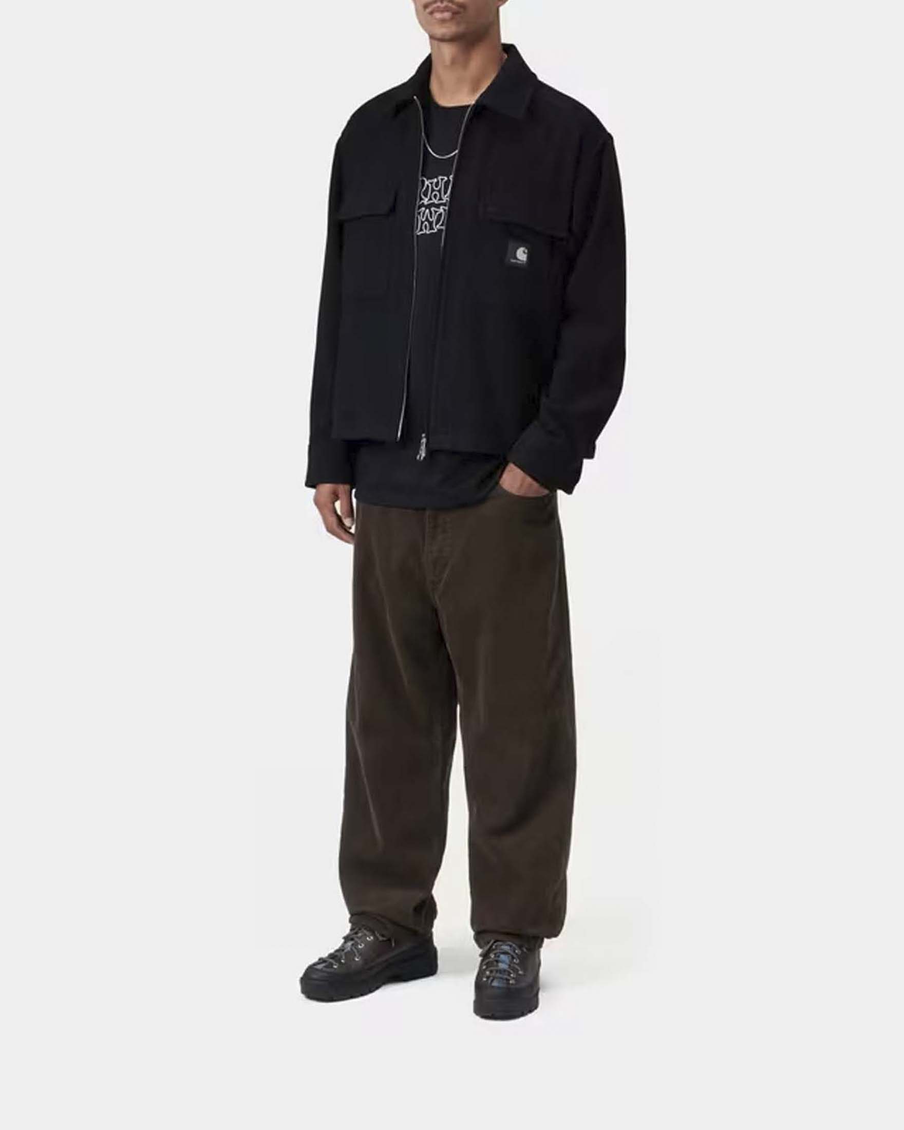 Pantaloni Carhartt Aaron Pant regular tapered fit in velluto a coste marrone