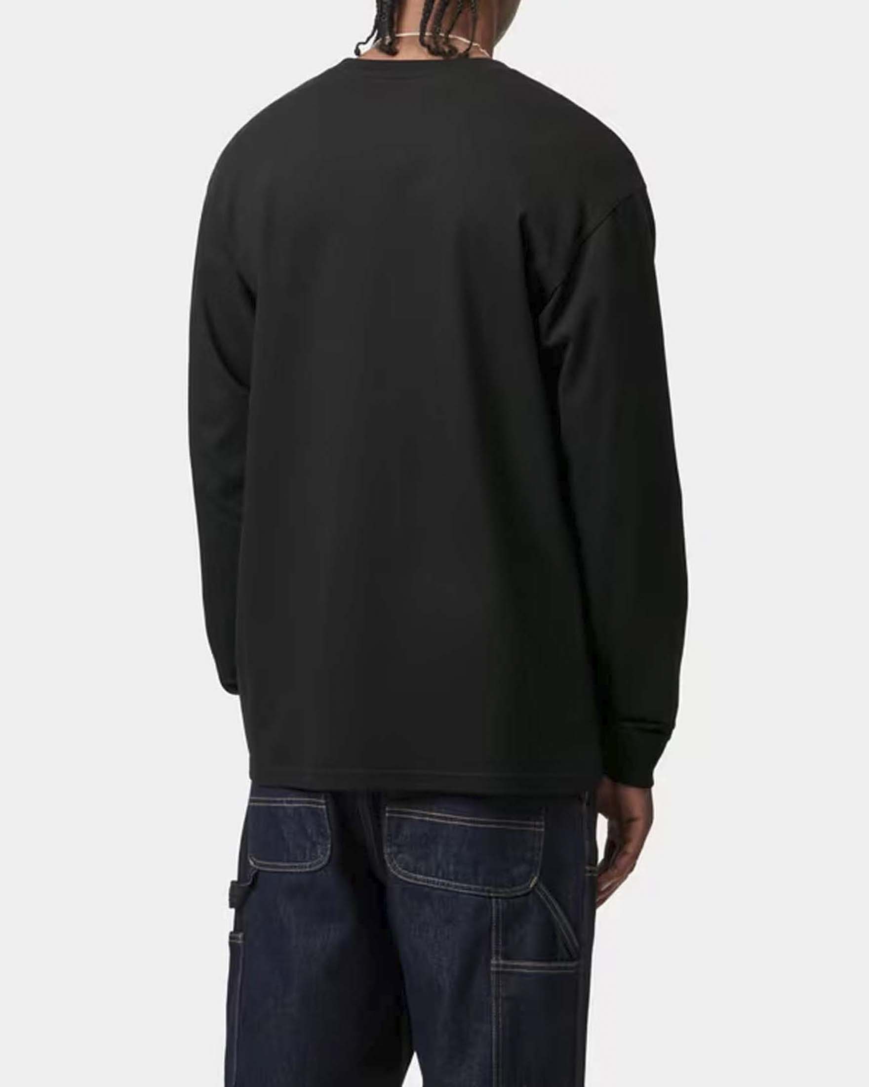 T-shirt manica lunga Carhartt Chase loose fit in cotone nera image