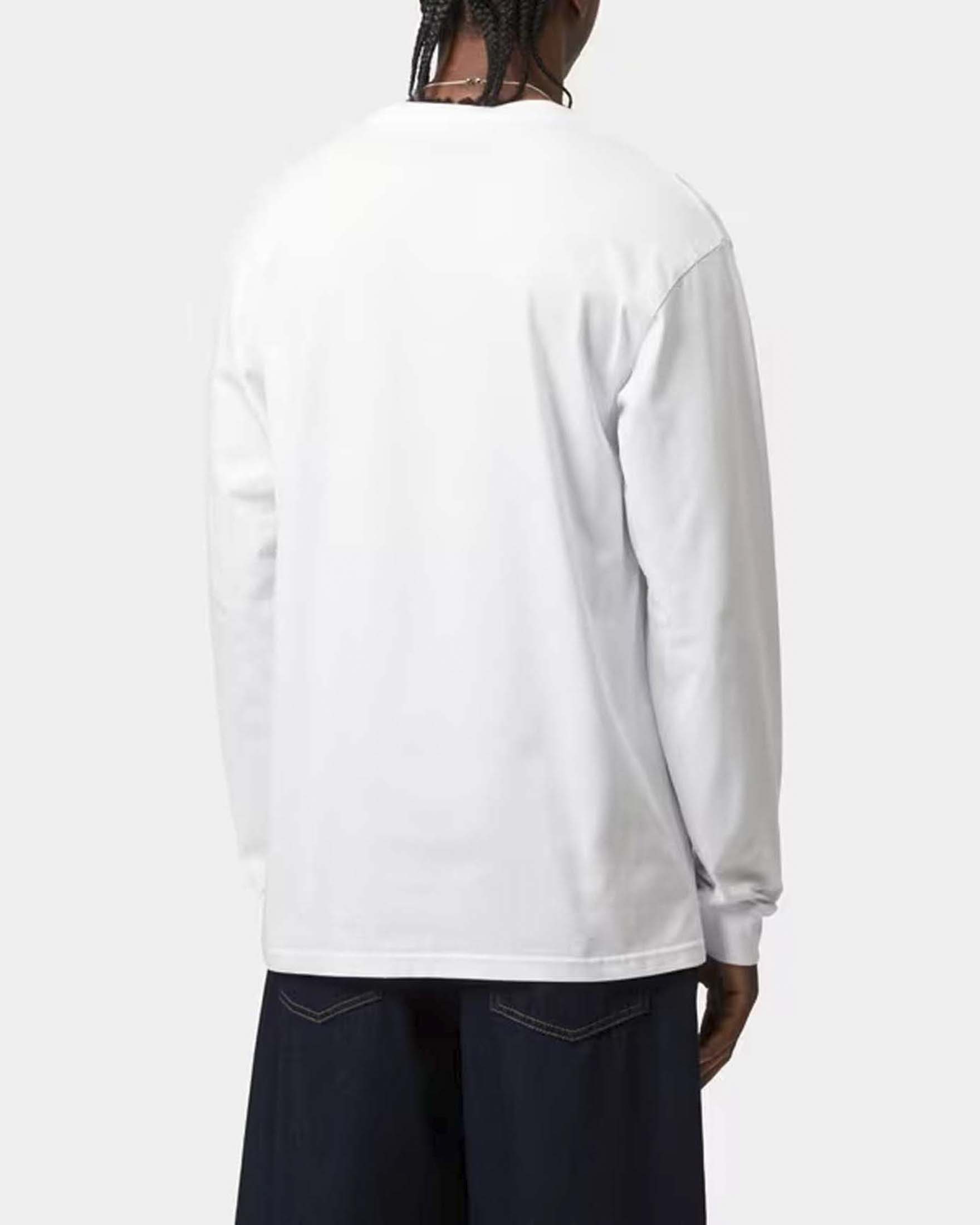 T-shirt manica lunga Carhartt Chase loose fit bianca in cotone image