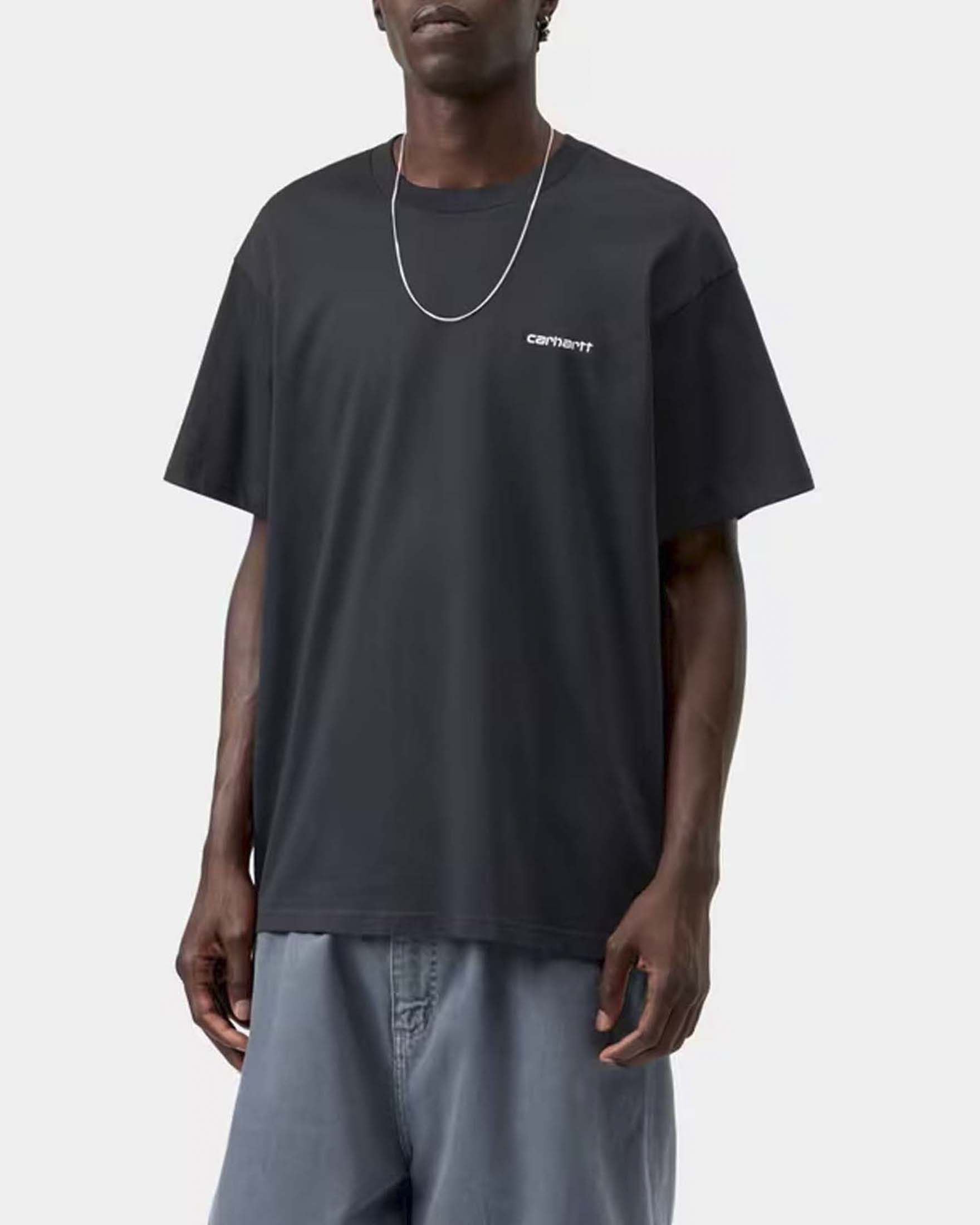T-shirt Carhartt Script Embroidery blu loose fit in cotone