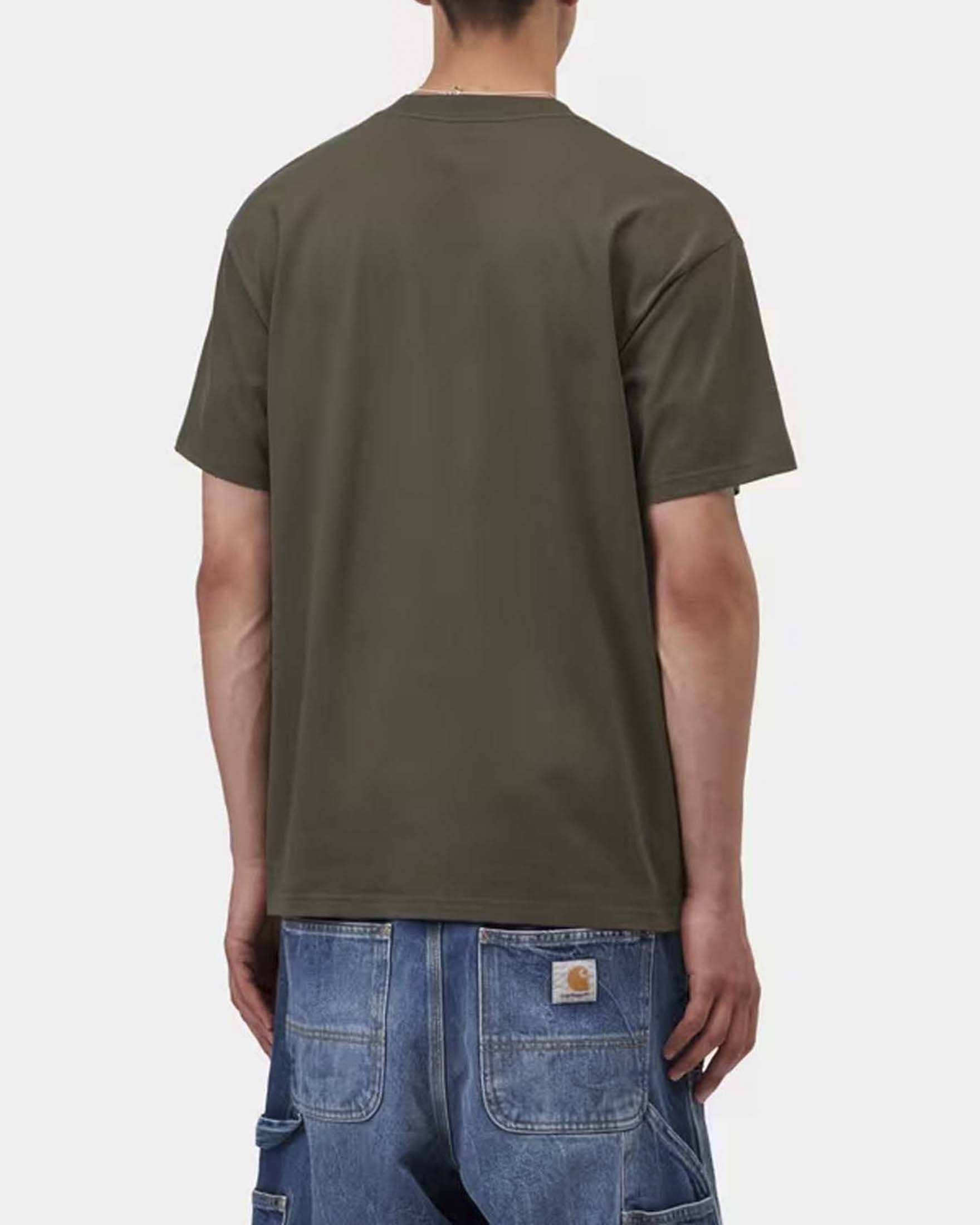 T-shirt Carhartt Script Embroidery verde militare loose fit in cotone image