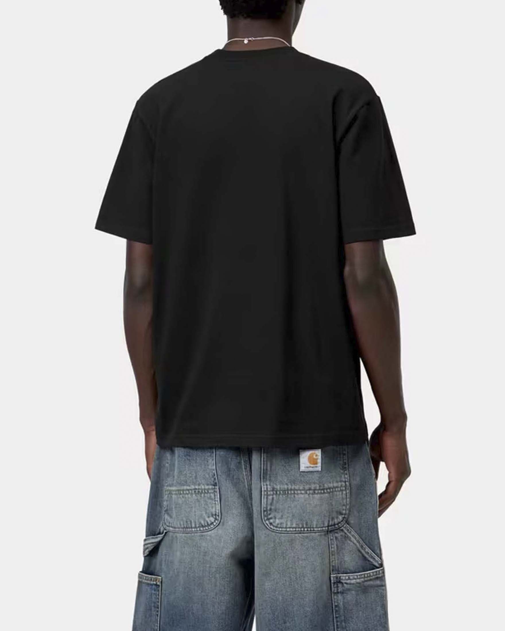 T-shirt Carhartt Small Heart regular fit nera in cotone con logo a cuore image