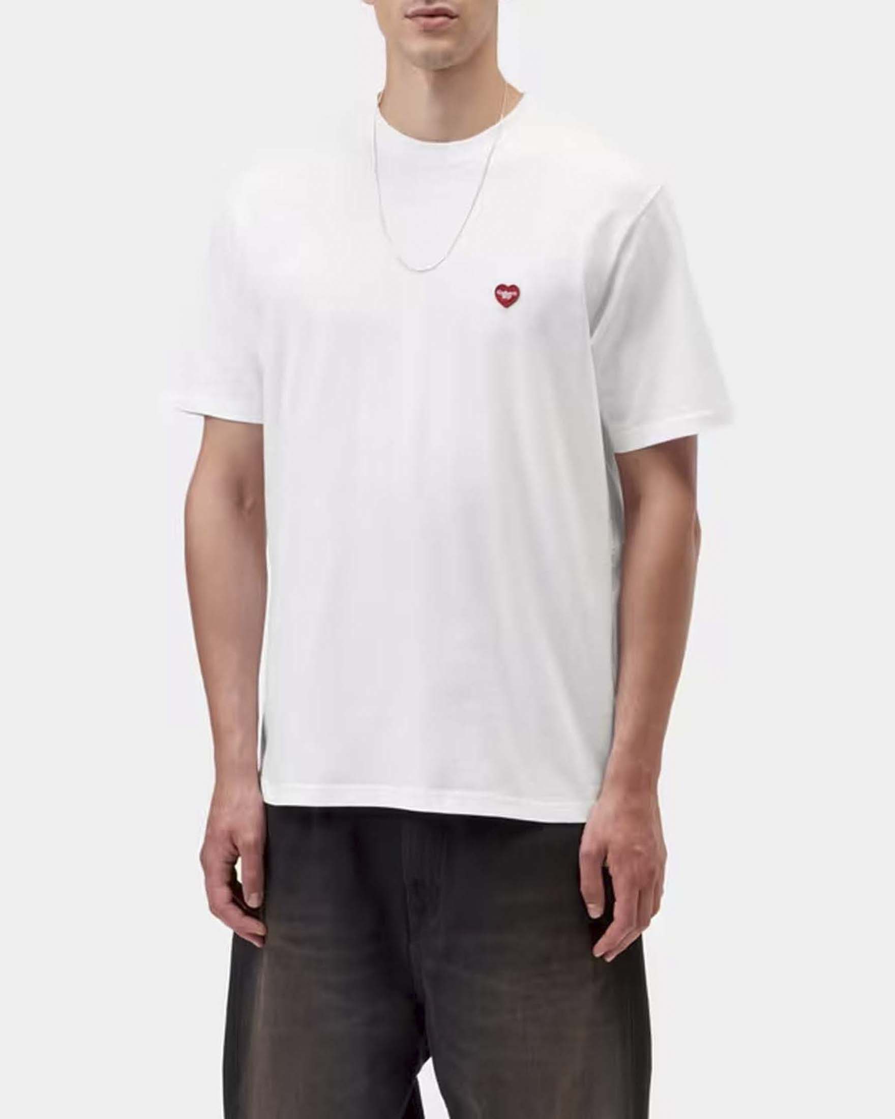 T-shirt Carhartt Small Heart regular fit bianca in cotone con logo a cuore
