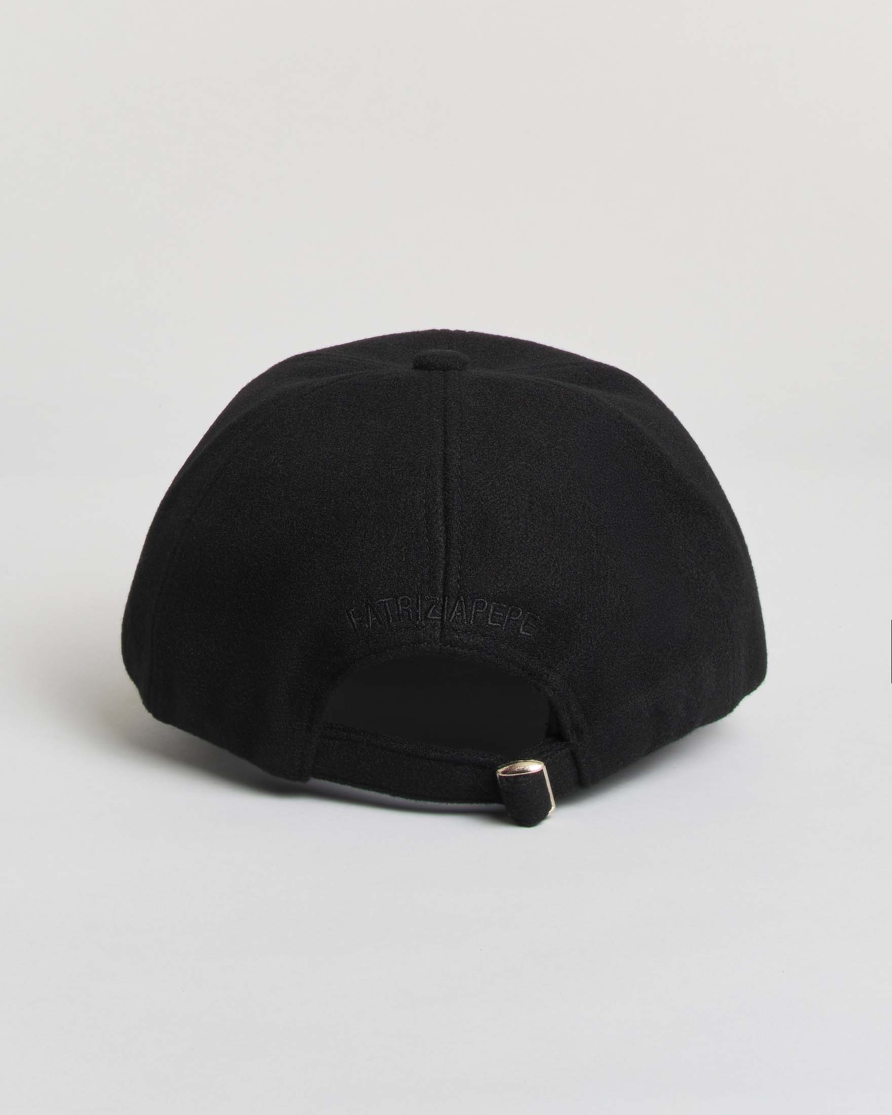 Cappello Baseball Cap Patrizia Pepe nero in panno con rivetto logo Fly image