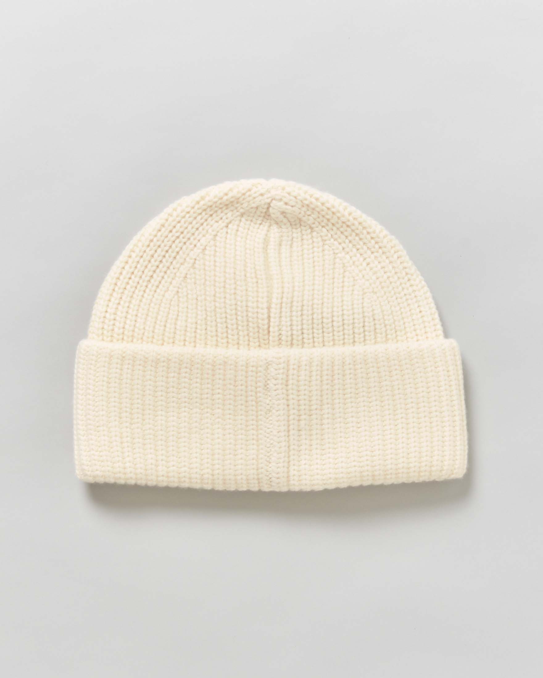 Berretto invernale Pinko bianco in misto cotone lana e cashmere a coste con risvolto e scritta logo image