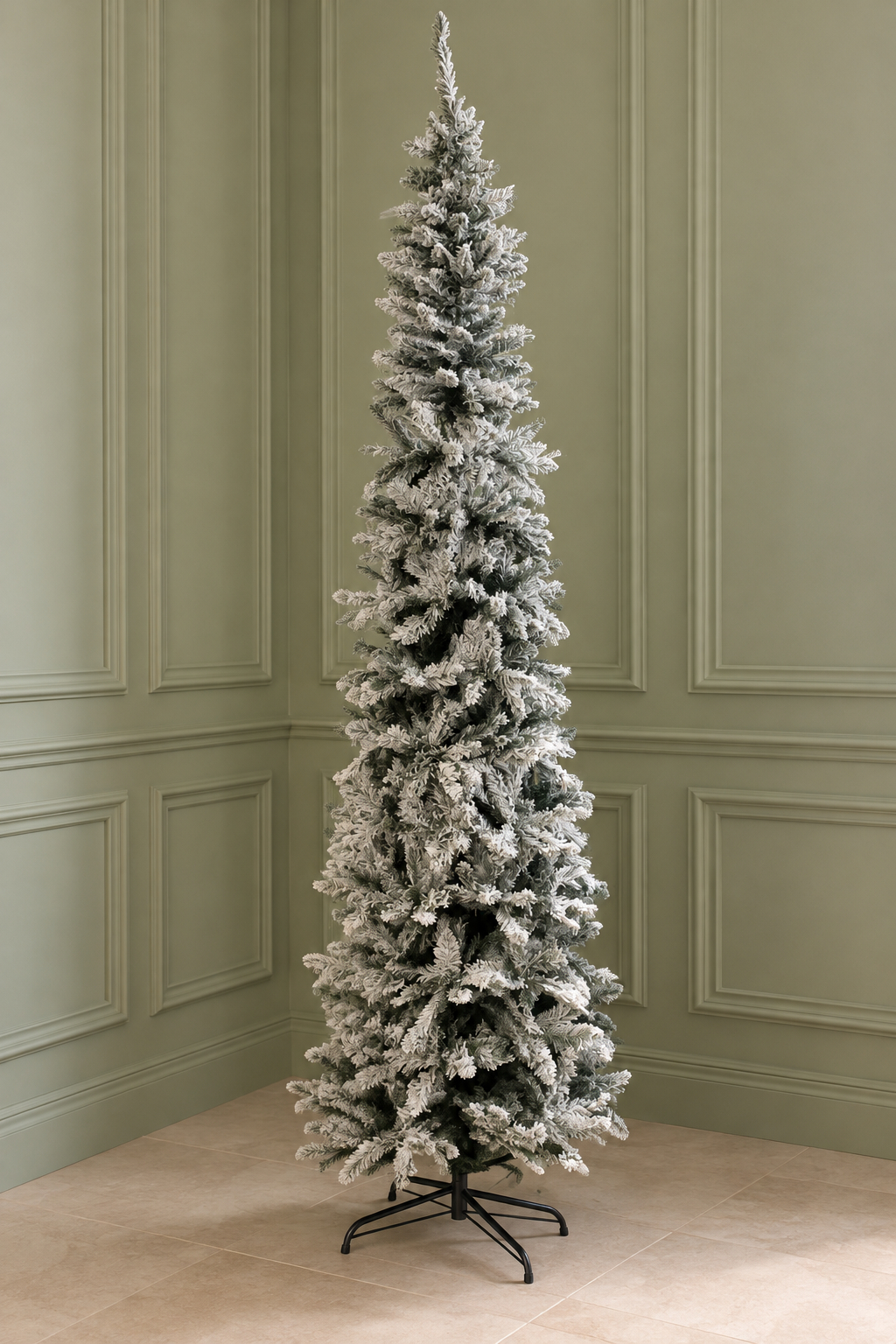 Albero di Natale Slim Innevato 1152 Pits d.75 h.240