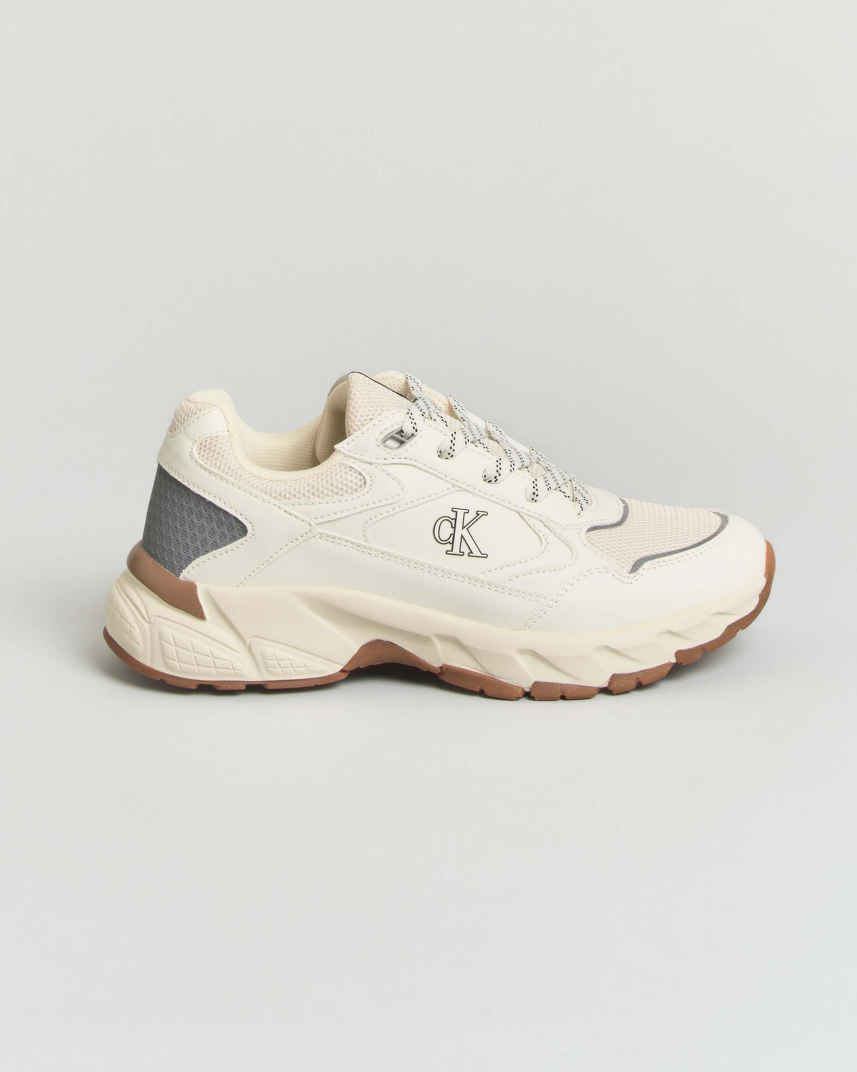 Sneakers Calvin Klein color panna con lacci