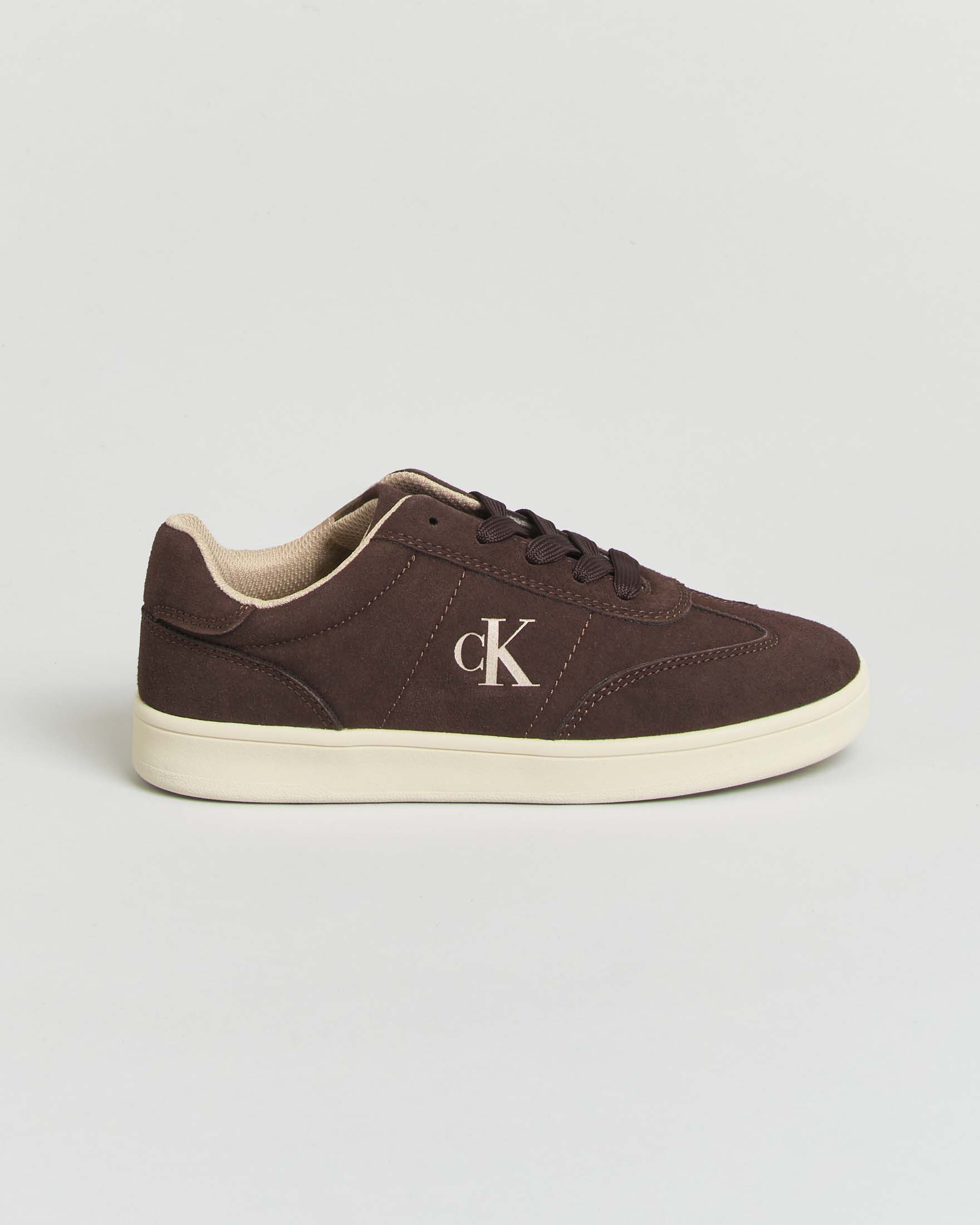 Sneakers Calvin Klein Kids marrone in suede con lacci
