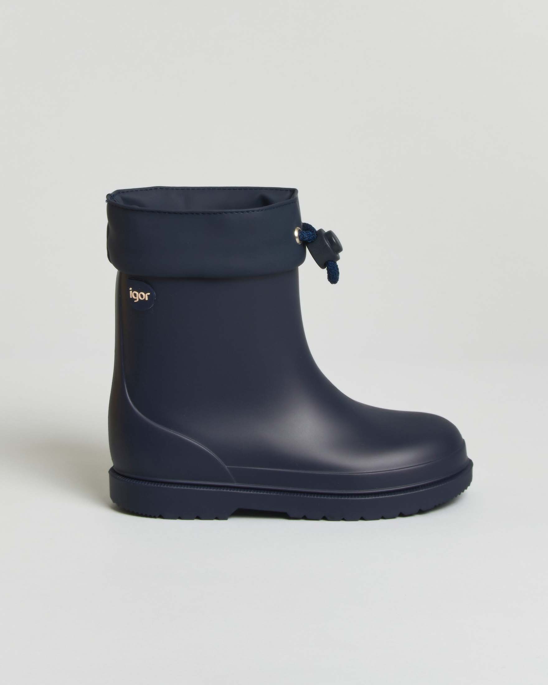 Stivaletto blu Igor da pioggia in gomma con coulisse