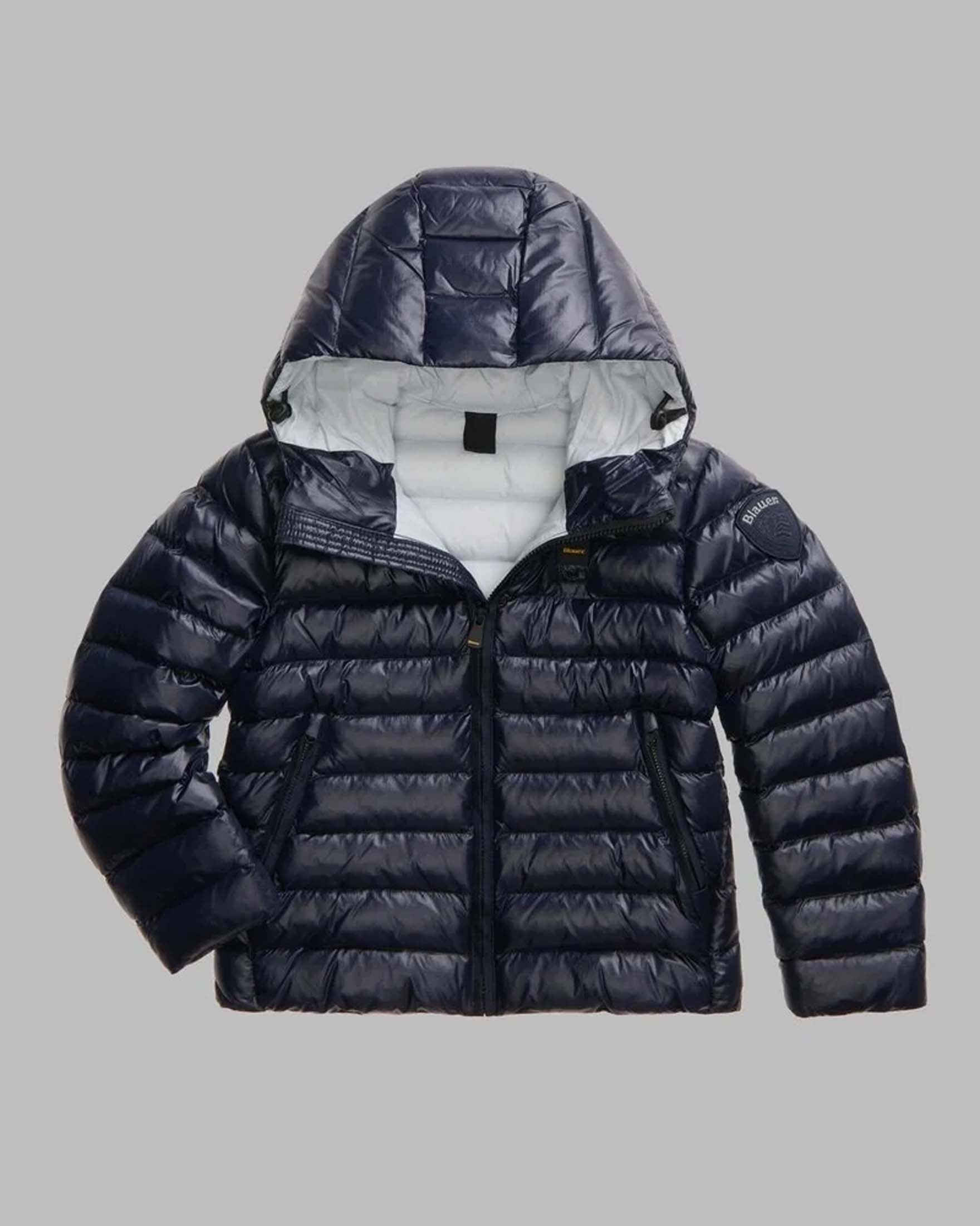 Piumino Adams Blauer blu imbottito in ovatta termica con cappuccio