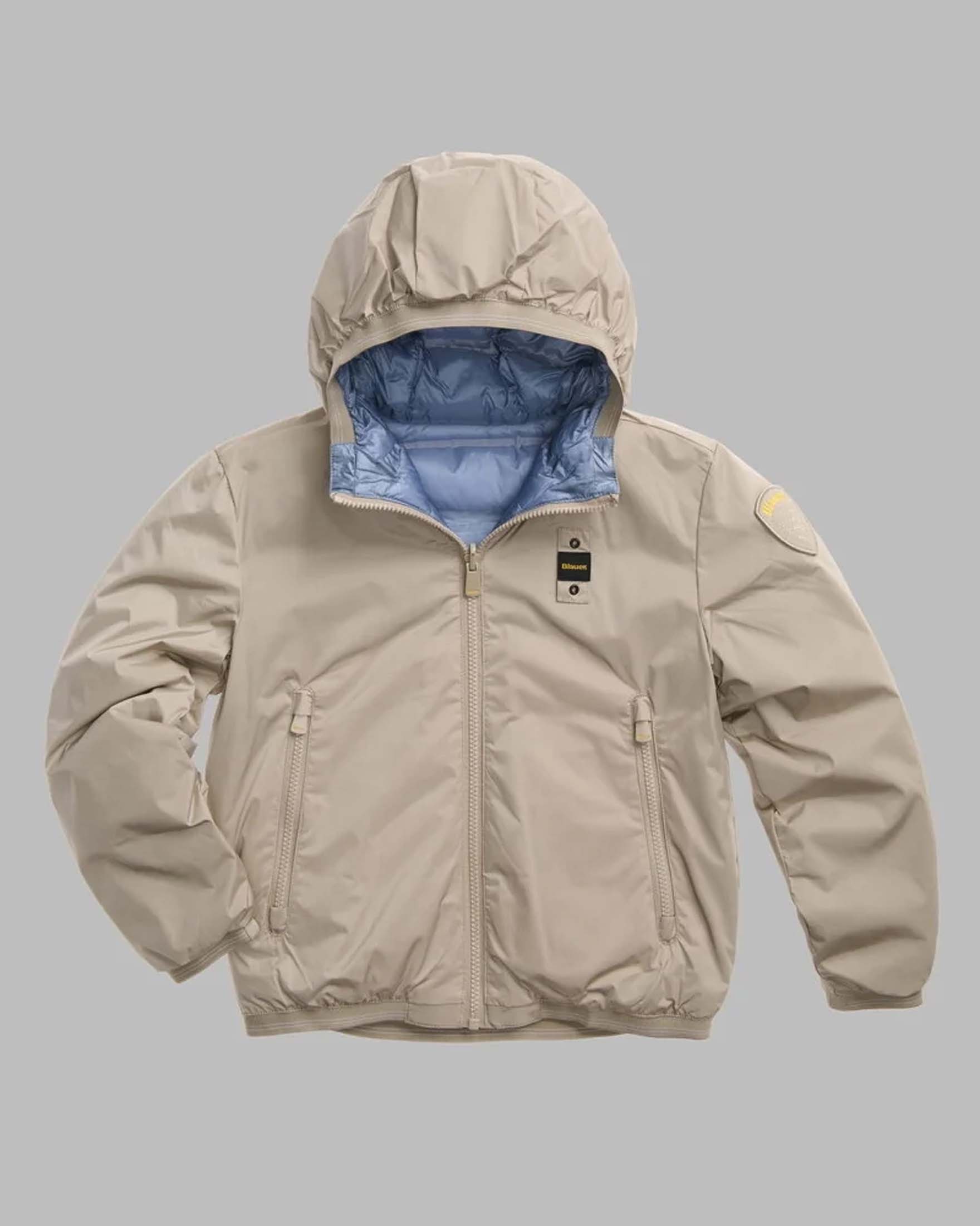 Bomber Donald Blauer beige reversibile in azzurro