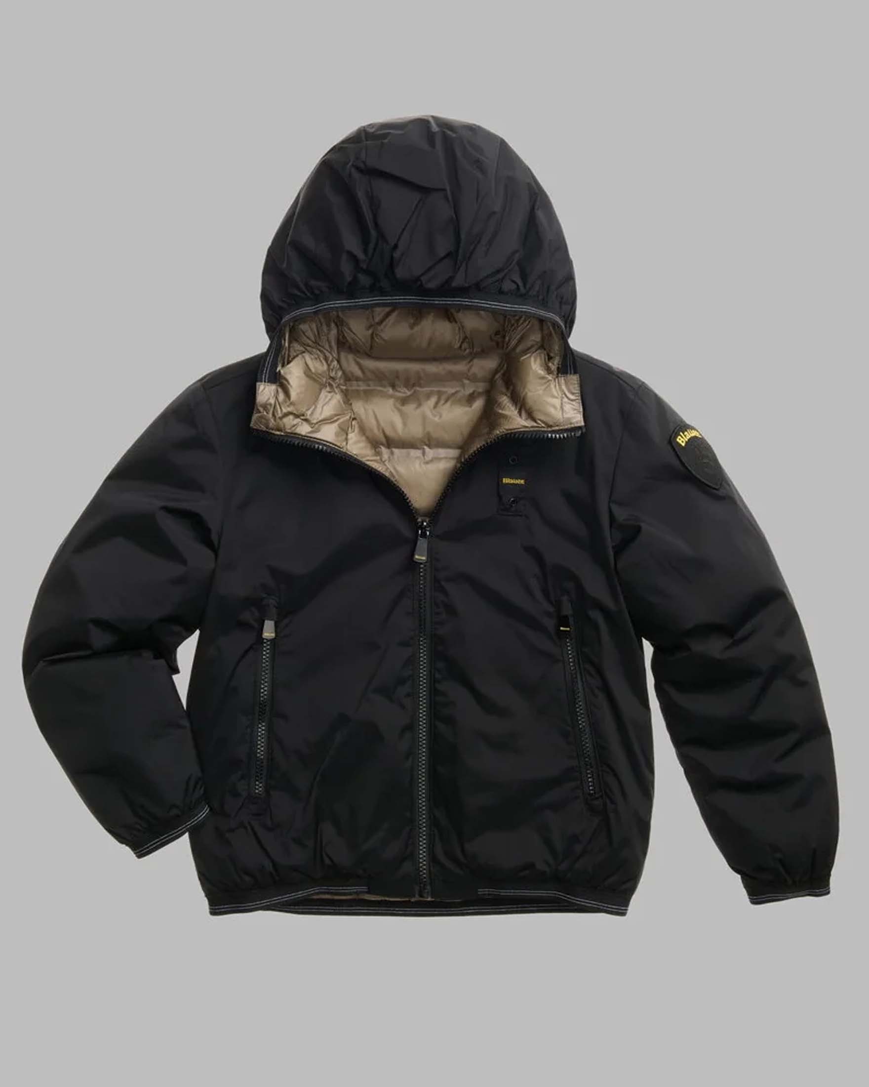 Bomber Donald Blauer nero reversibile in beige