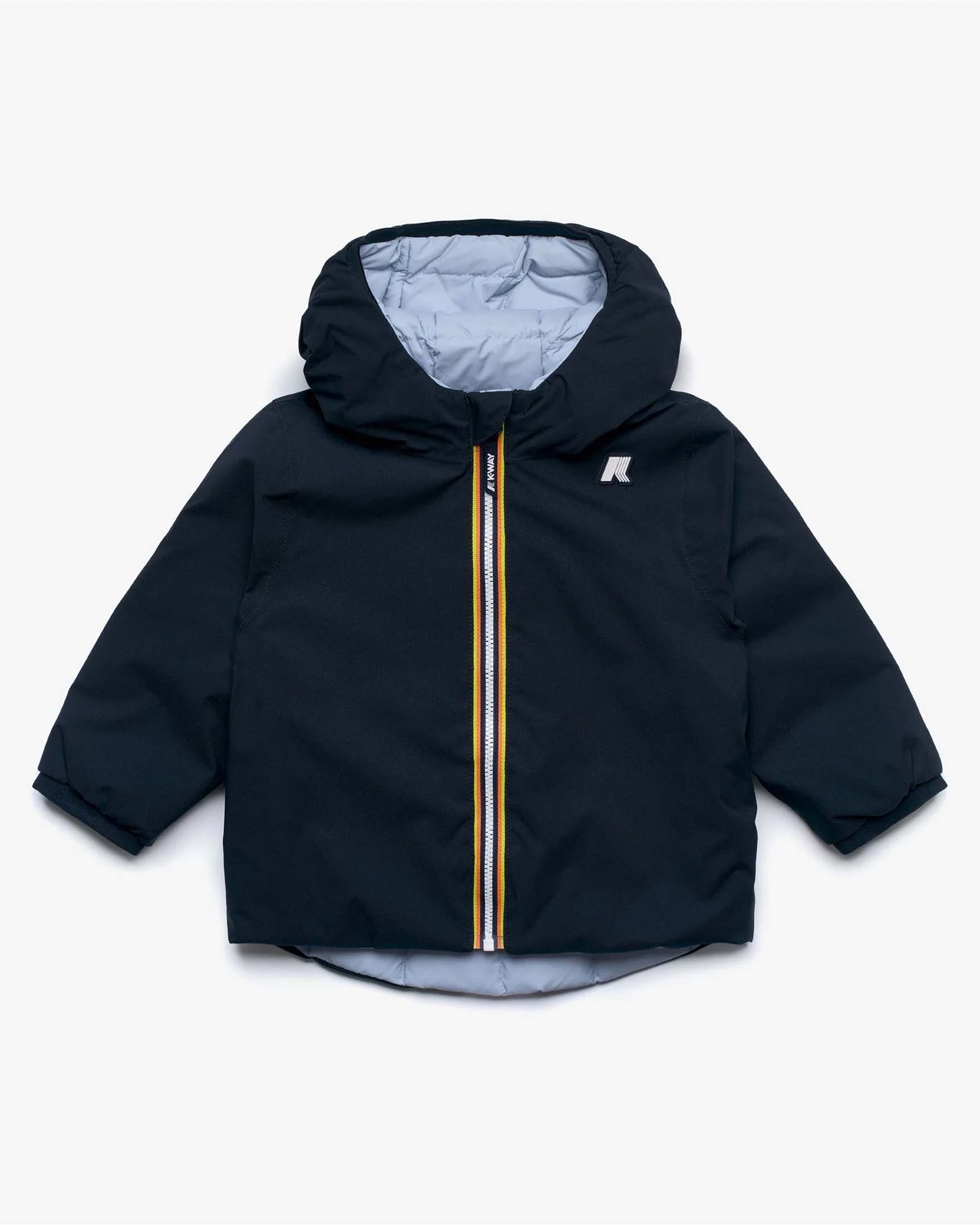 Giacca K-Way Jack double face blu e azzurro